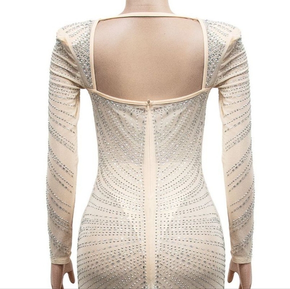 Fashion Sexy maxi Mesh Rhinestones details Dress New Size M,XL,XXL Available S. - Picture 8 of 8